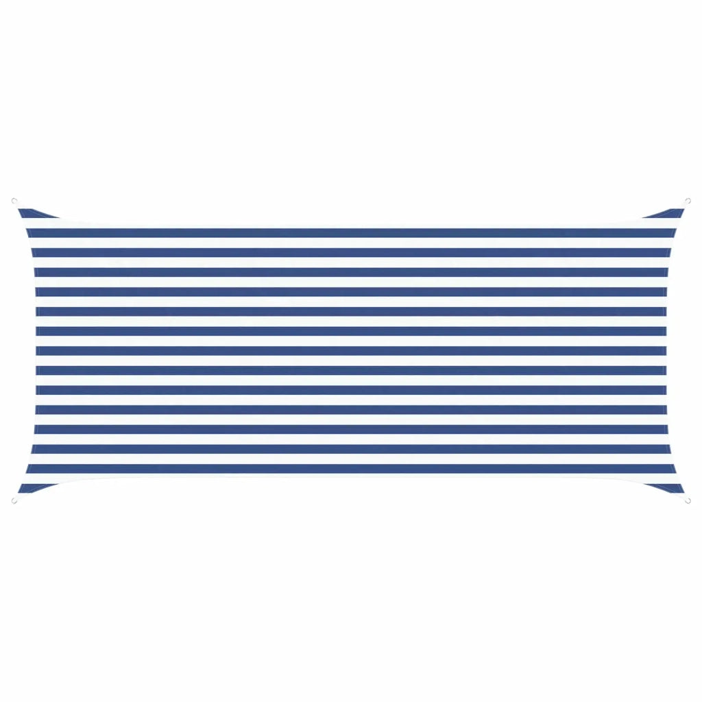 Vela da ombra solare-Telo Ombra-Vela Ombreggiante-Parasole a Vela Blu e Bianco 4,5 x 2 m