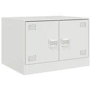 Tavolino da salotto | Tavolino da caff¨¨ | Tavolino da Soggiorno Bianco 67x50x44 cm in Acciaio