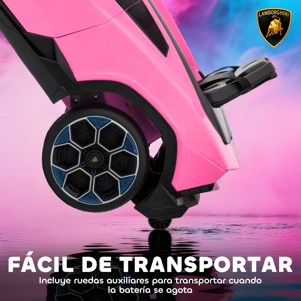 Auto Bambini Lamborghini Elettrica 12V ¨C zephmum ¨C Rosa con Telecomando