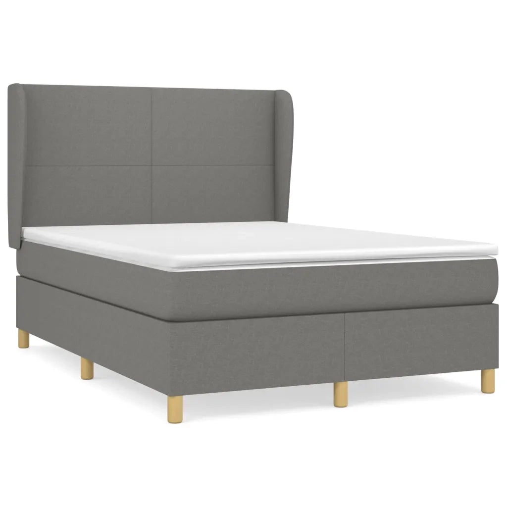 Giroletto a Molle con Materasso Grigio Scuro 140x190 cm Tessutocod mxl 74195