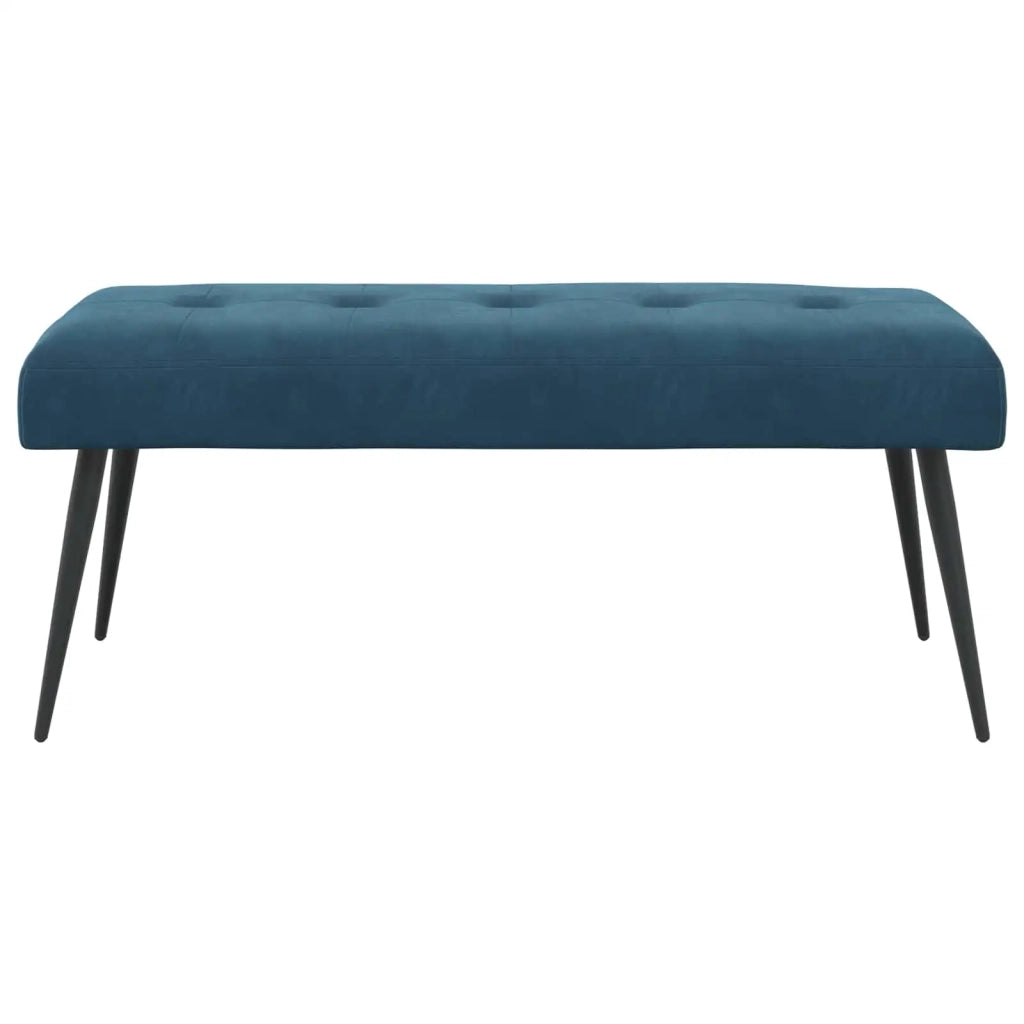 Panchina con bottoni imbottiti Blu 110 x 40 x 46 cm Velluto 42038538