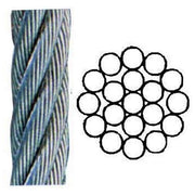 BLINKY 906004 Fune in Acciaio Zincato 19 Fili per Tesate Diametro 4 mm 100 Metri colore Acciaio