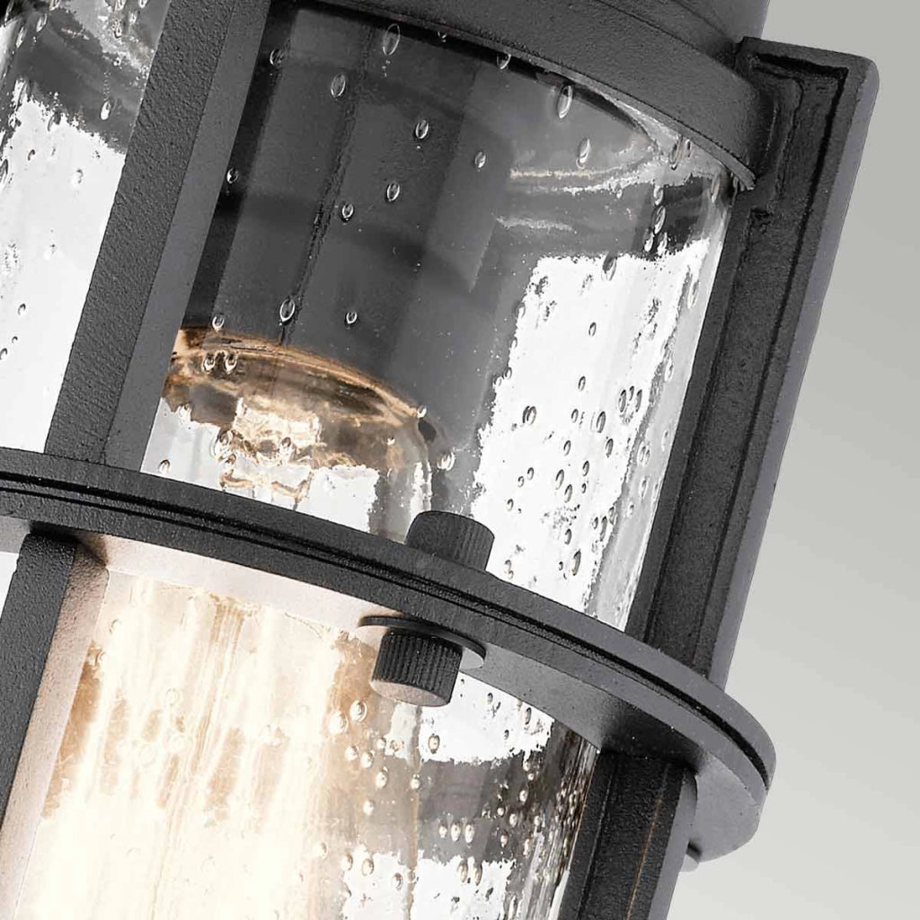 Plafoniera esterna Kichler Suri nera E27 40W IP44