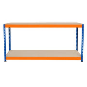 Banco da Lavoro a 2 Ripiani S-Rax - Postazione di lavoro 300kg - 180x45x90cm