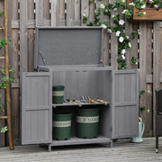 Casetta da giardino in acciaio zincato con porta chiudibile e tetto spiovente 100x103x160 cm grigio