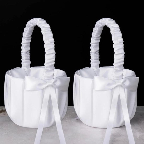 Borsa per Fiori - Borsa per Fiori Bianca per Matrimonio (Lotto da 2)