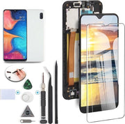 Display LCD per Samsung Galaxy A20E SM-A202F touchscreen e schermo LCD di sostituzione - set di attrezzi di riparazione - 5,8 pollici con cornice.