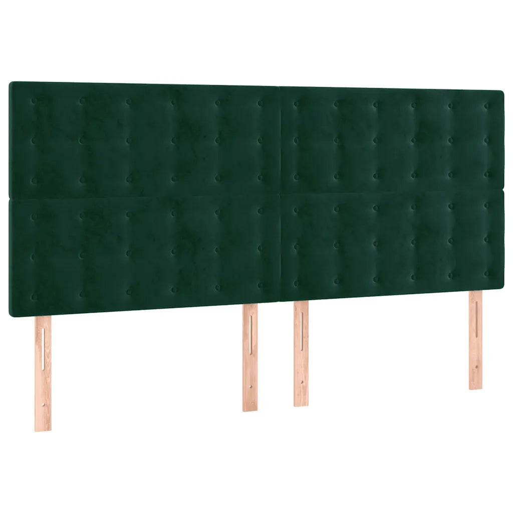 Testiera a LED Verde Scuro 180x5x118/128cm in Vellutocod mxl 121743
