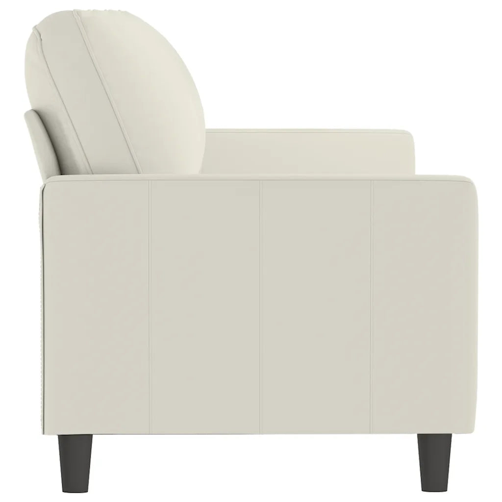 Divano a 3 Posti Crema 180 cm in Velluto 359217