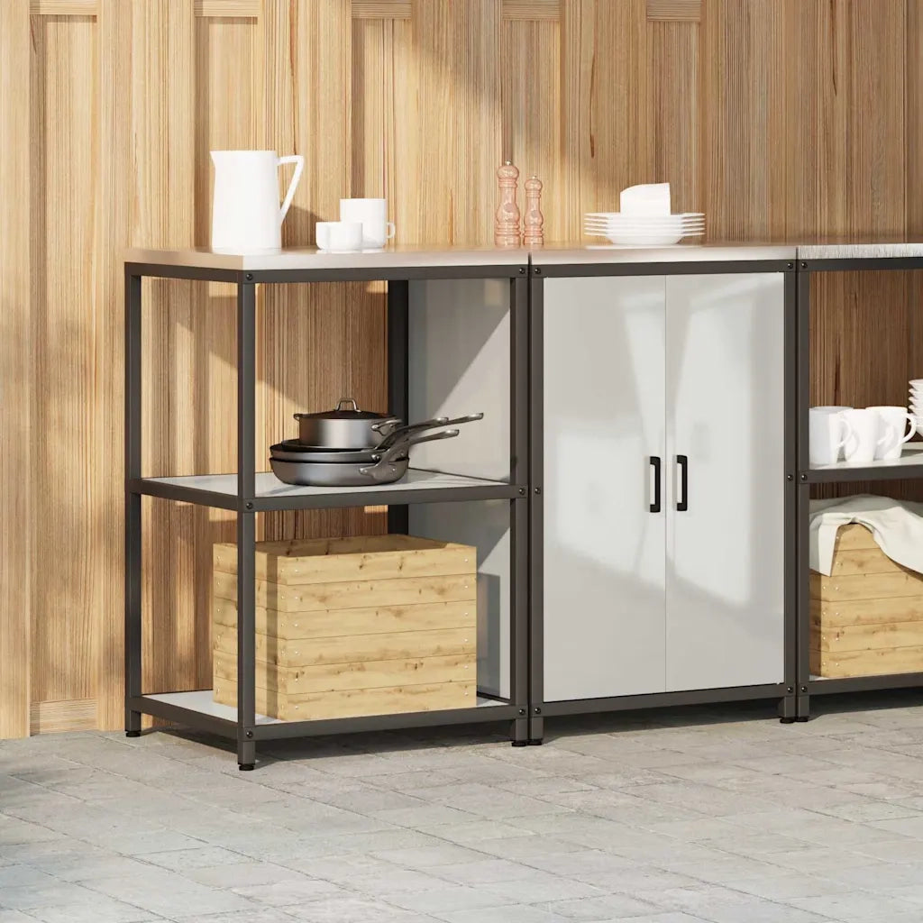 Set di Pensile da cucina | Stoccaggio per Cucina HATTEM 2 pz Argento