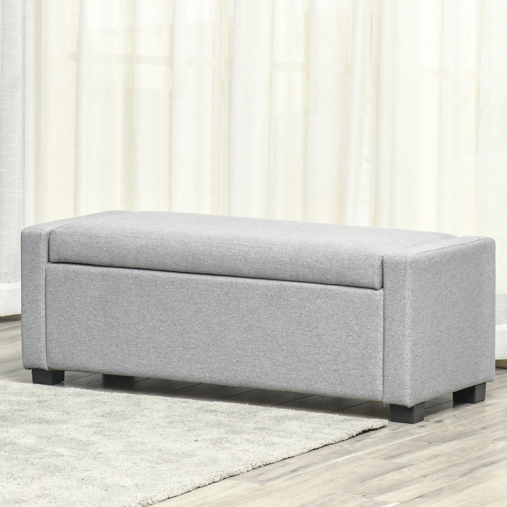 Letto Contenitore in Tessuto ¨C zephmum ¨C Grigio 120x50x44