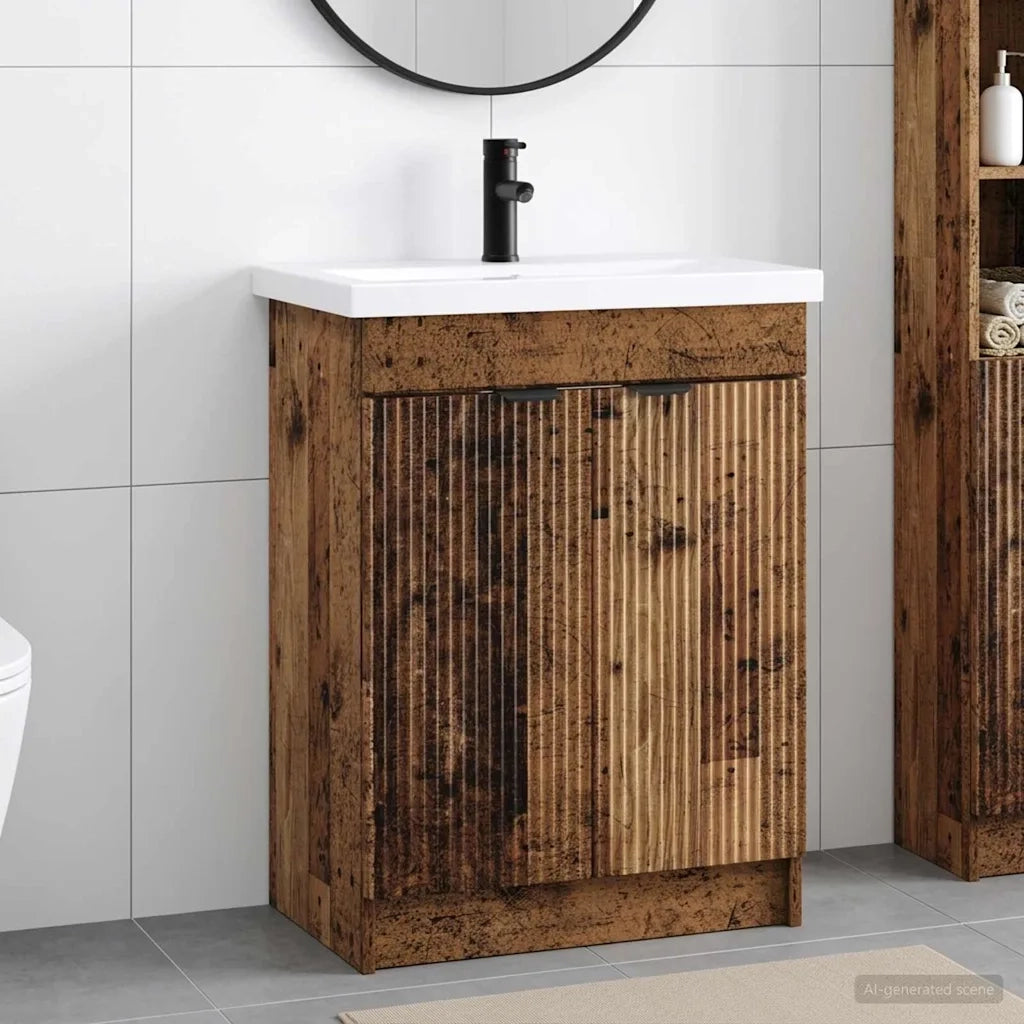 Set di mobili per il bagno Legno antico 78,5 x 37,5 x 81 cm 3404162