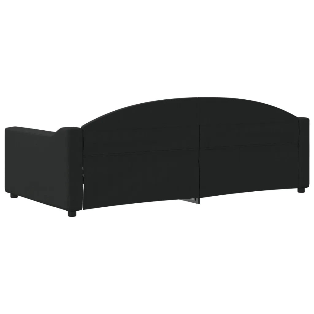 Letto da Giorno Nero 90x190 cm in Tessuto