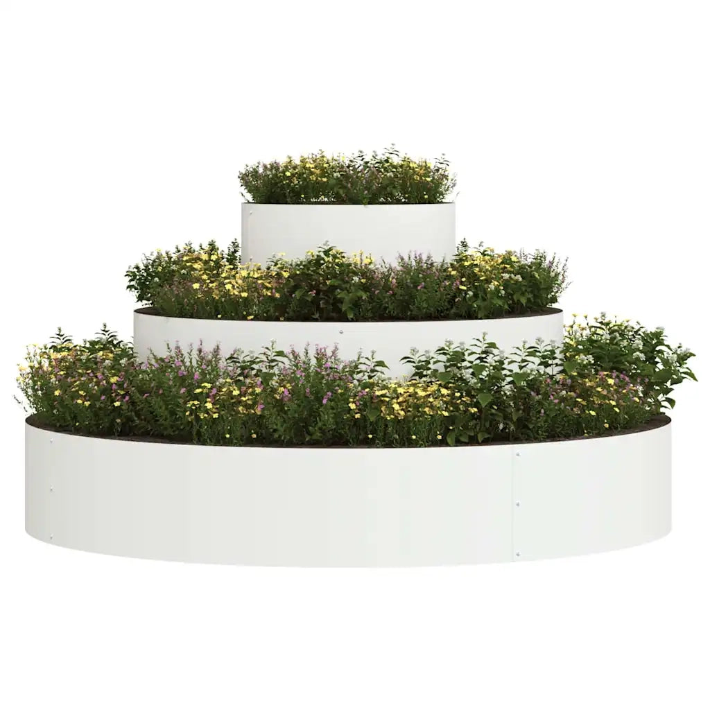 Vaso da giardino Bianco 120 x 120 x 20 cm 873656