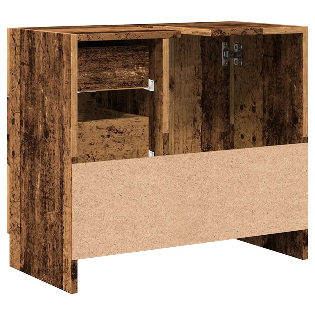 Mobile SottoLavabo | Armadio Lavabo Legno Vecchio 63x30x54 cm in Truciolato