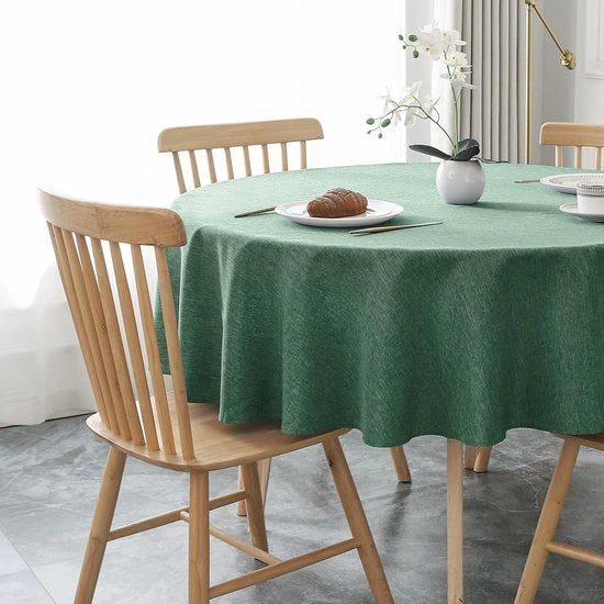 Tovaglia Ronde con Aspetto di Lino e Effetto Lotus Idrorepellente