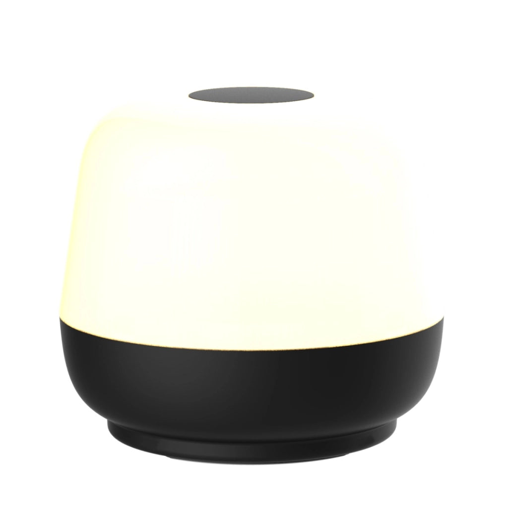 Lampada tavolo esterna nera tonda LED USB-C IP44 Polux