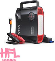 4-in-1 Avviatore di Veicoli - 2000A Corrente di Avvio - 16000mAh Batteria Portatile e Compresseur di Aria da 150 PSI in Unico Apparecchio - Ideale per Situazioni di Emergenza - Ricarica in Viaggio - Sgonfiamento Gomme
