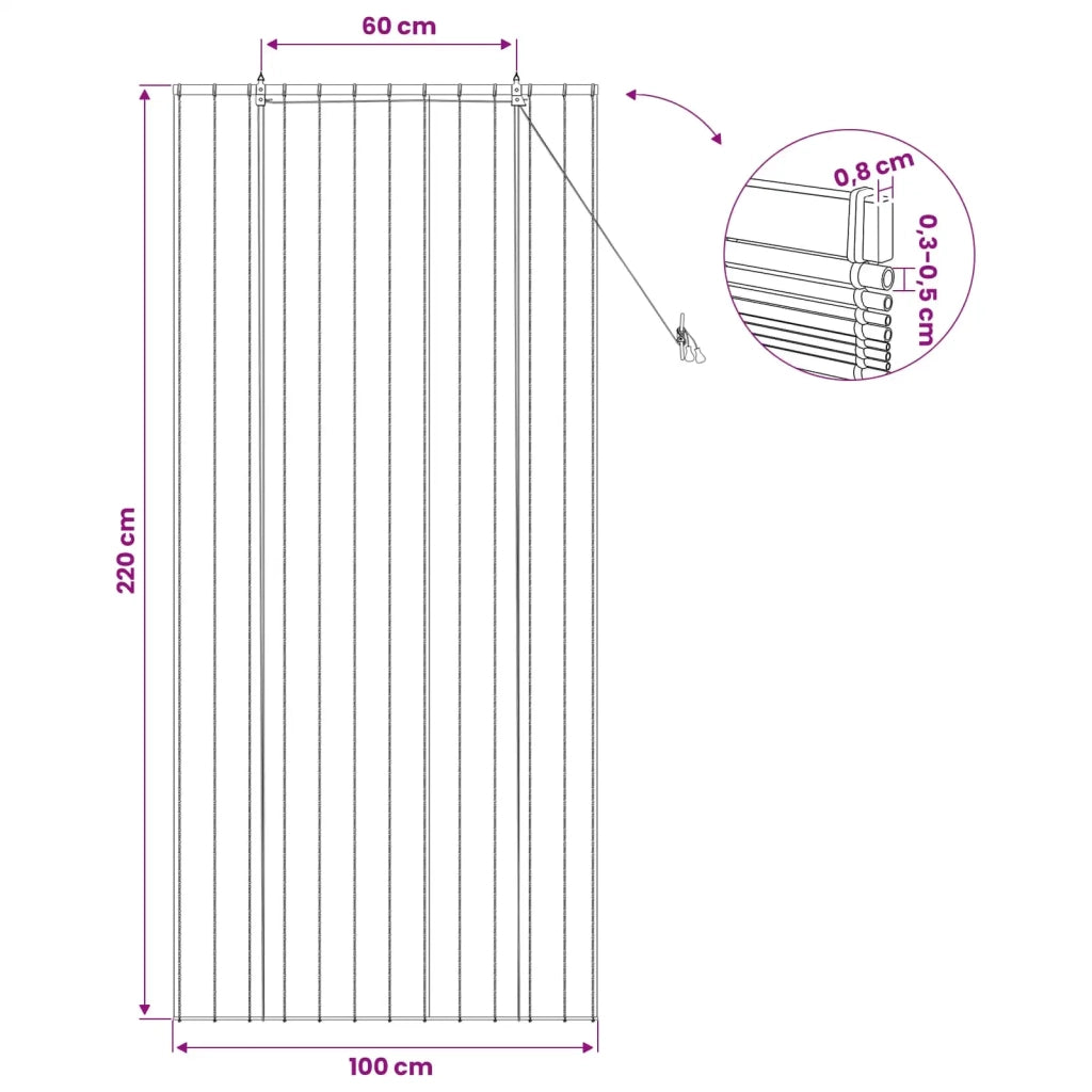 Tenda a rullo Naturale 100 x 220 cm Giunco 42034650