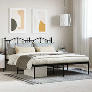 Giroletto con Testiera in Metallo Nero 180x200 cm 353443