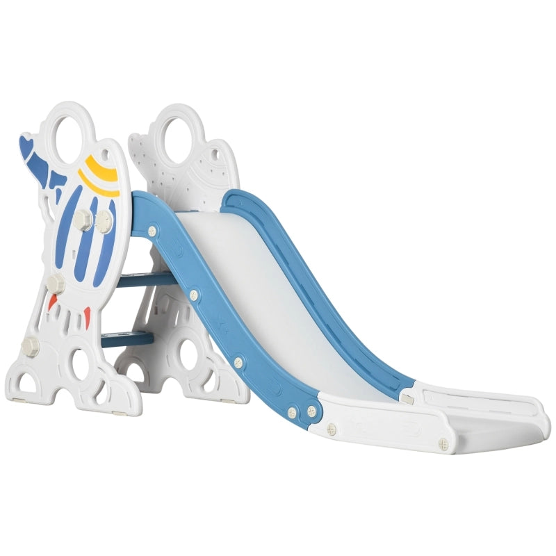 Scivolo per bambini da interno, design razzo, blu, 157 x 46,5 x 80 cm