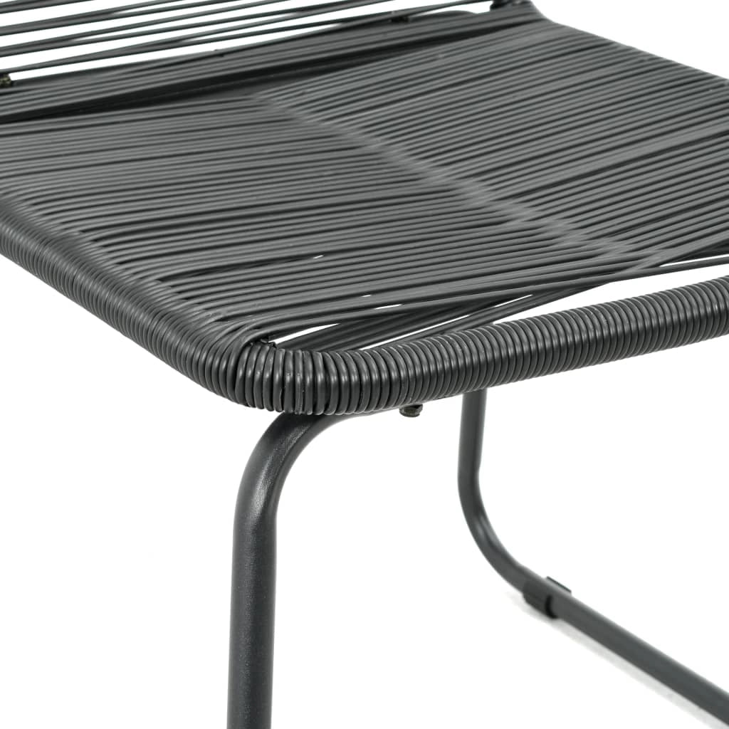 Set di mobili da giardino mobili da esterno set da 3 pezzi rattan nero e PVC 02_0016063