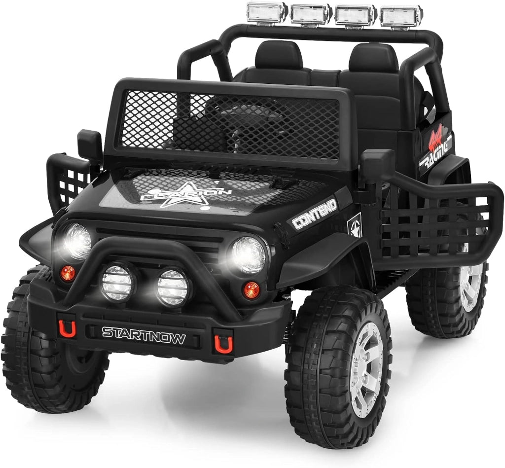12V Auto Elettrica per Bambini, Macchina per Bambini con Telecomando, 3 Velocità, con Luci Musica MP3 e Radio, Veicolo Elettrico per Bambini 3+ Anni (Bianco)