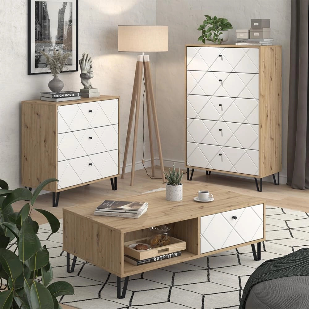 Credenza Nizza, Artigianale/Bianco, 80.2 x 82.6 cm con 2 porte