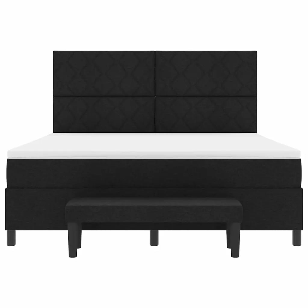 Letto a molle con testiera Nero 180 x 200 cm Tessuto 3344165