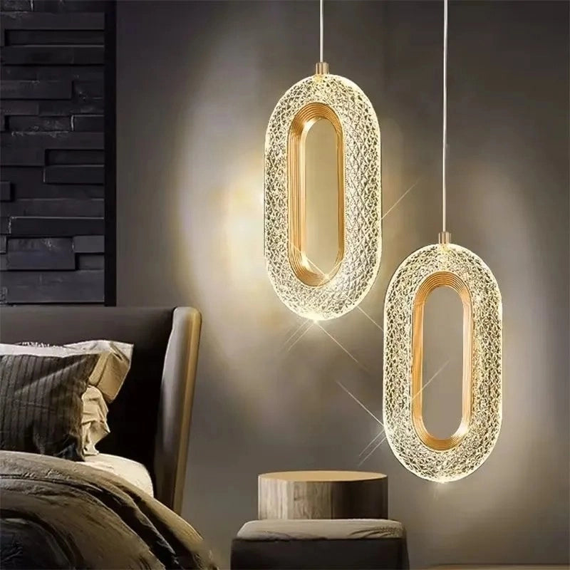 Lampadario A Sospensione In Cristallo G113-1cp Gold