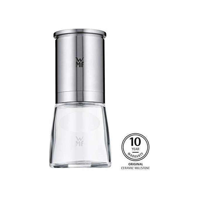 WMF 06.6771.6040 De Luxe Macinaspezie in Acciaio Cromargan e Vetro con Meccanismo in Ceramica Regolabile 10 Anni di Garanzia colore Acciaio inox - Trasparente