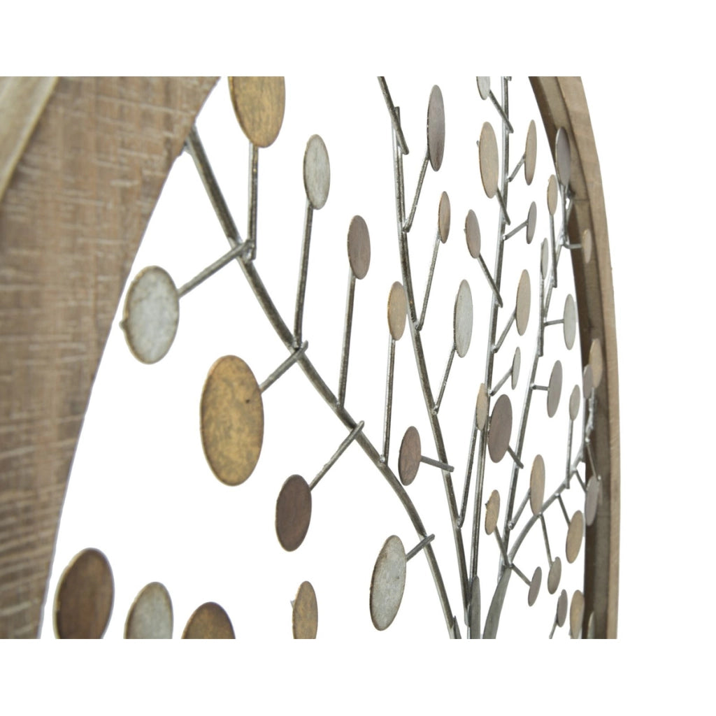 Decorazione in Metallo 3D Albero 9, Marrone, Metallo, 61x1,8x61 cm