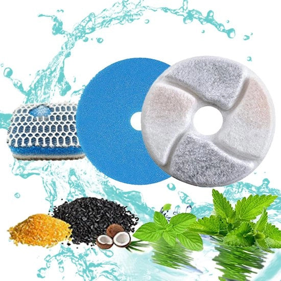 8 parti per filtro pet dispenser filtro a multi strati cotone carbone attivo alimentazione acqua pezzo di ricambio