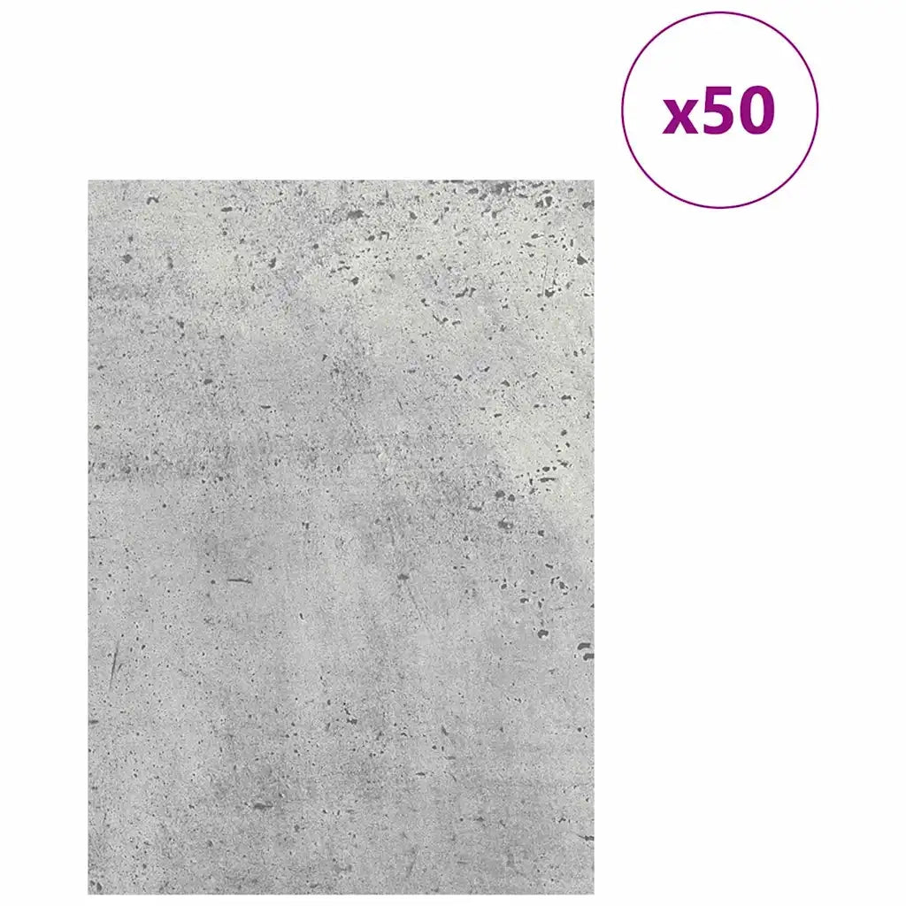 Pannelli decorativi 50 pcs Grigio cemento 21 x 30 x 0,27 cm