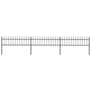 Recinzione da Giardino con Punta a Lancia in Acciaio 504x60 cm Nero 277595