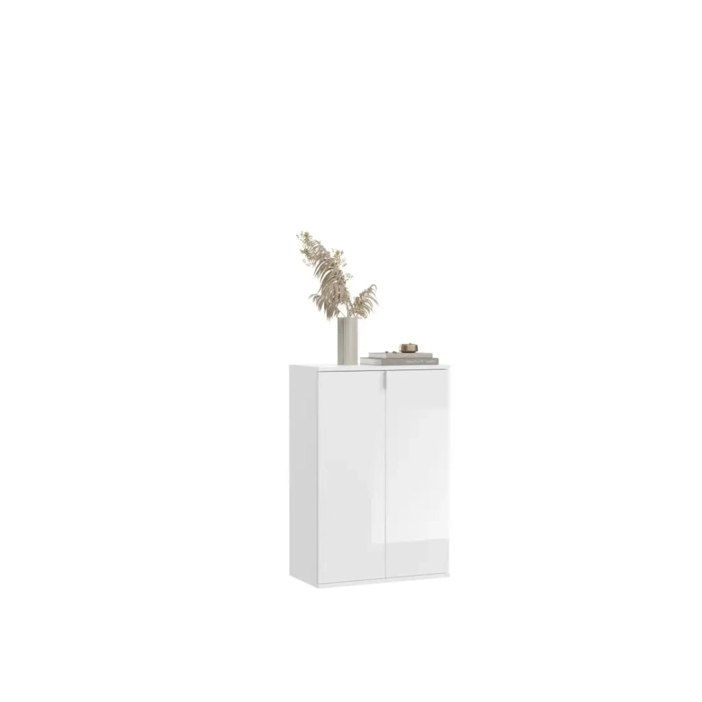 Buffet BODITE – 3 porte – Bianco lucido – Design compatto e moderno