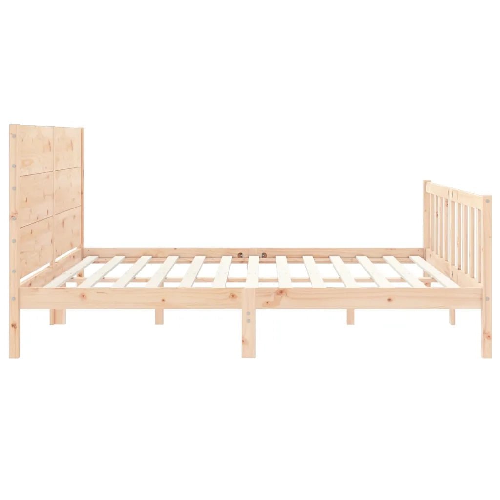 Giroletto senza Materasso-Struttura Letto 200x200 cm in Legno Massello di Pino 197423
