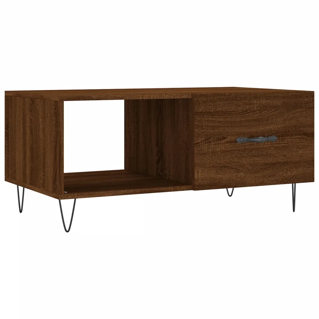 Tavolino da Salotto Rovere Marrone 90x50x40cm Legno Multistratocod mxl 80924