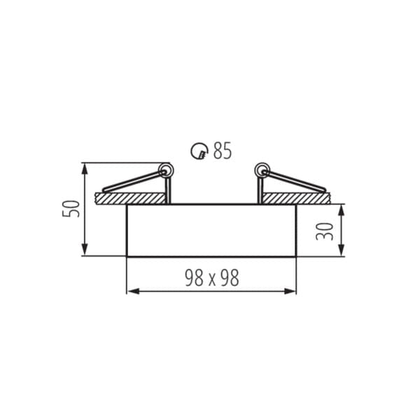 Kanlux MINI GORD faretto da soffitto bianco GU10 35W