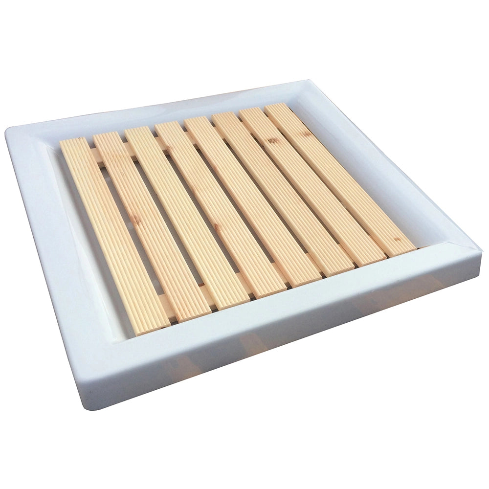 Pedana Doccia in Legno Antiscivolo 58 x 58 Ideale per Piatto Doccia 80 x 80
