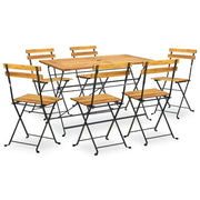 Set da Pranzo da Giardino 7 pz in Legno Massello di Acacia cod mxl 43548