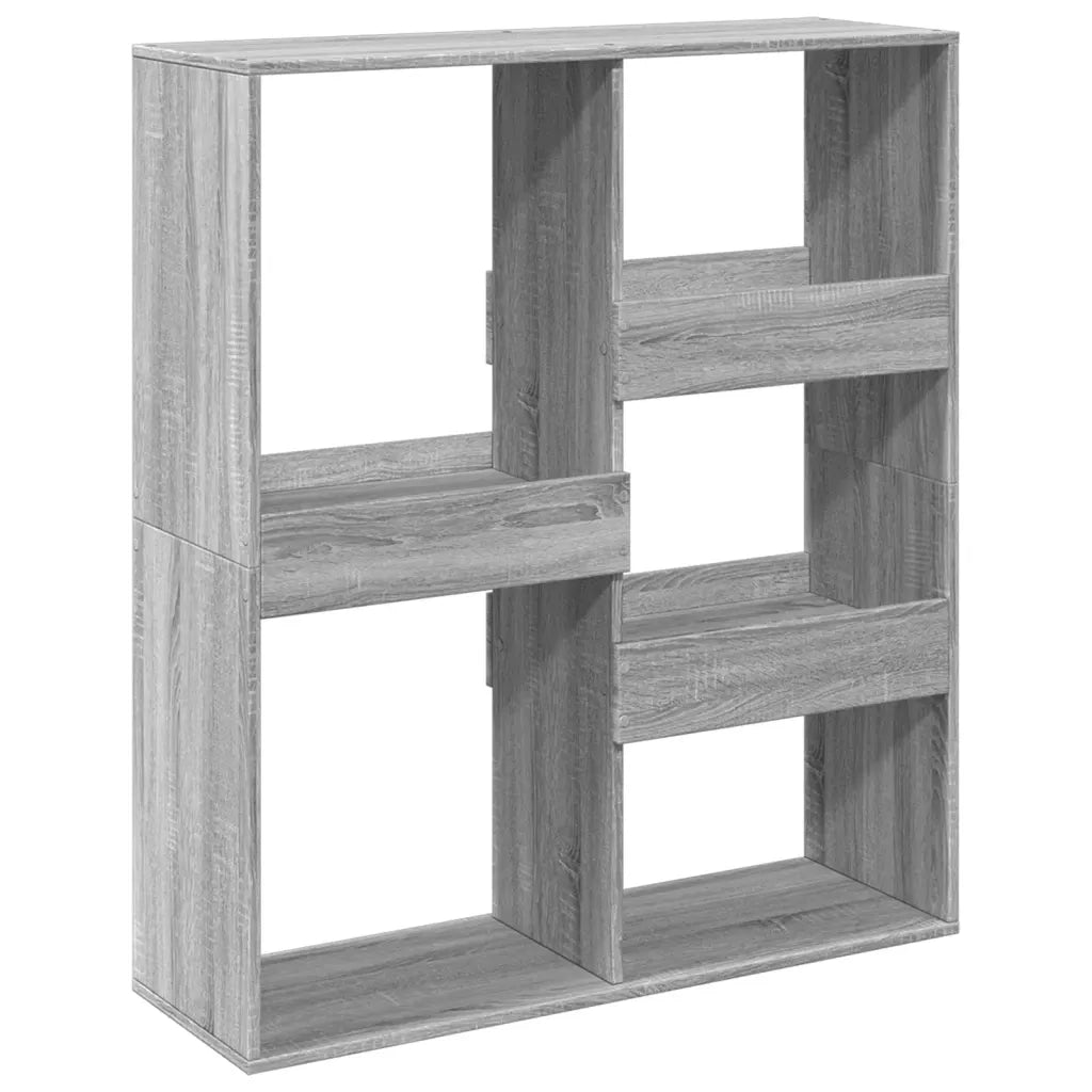 Libreria Divisorio-Scaffale per Libri-Mobile di Stoccaggio Grigio Sonoma 100x33x115 cm