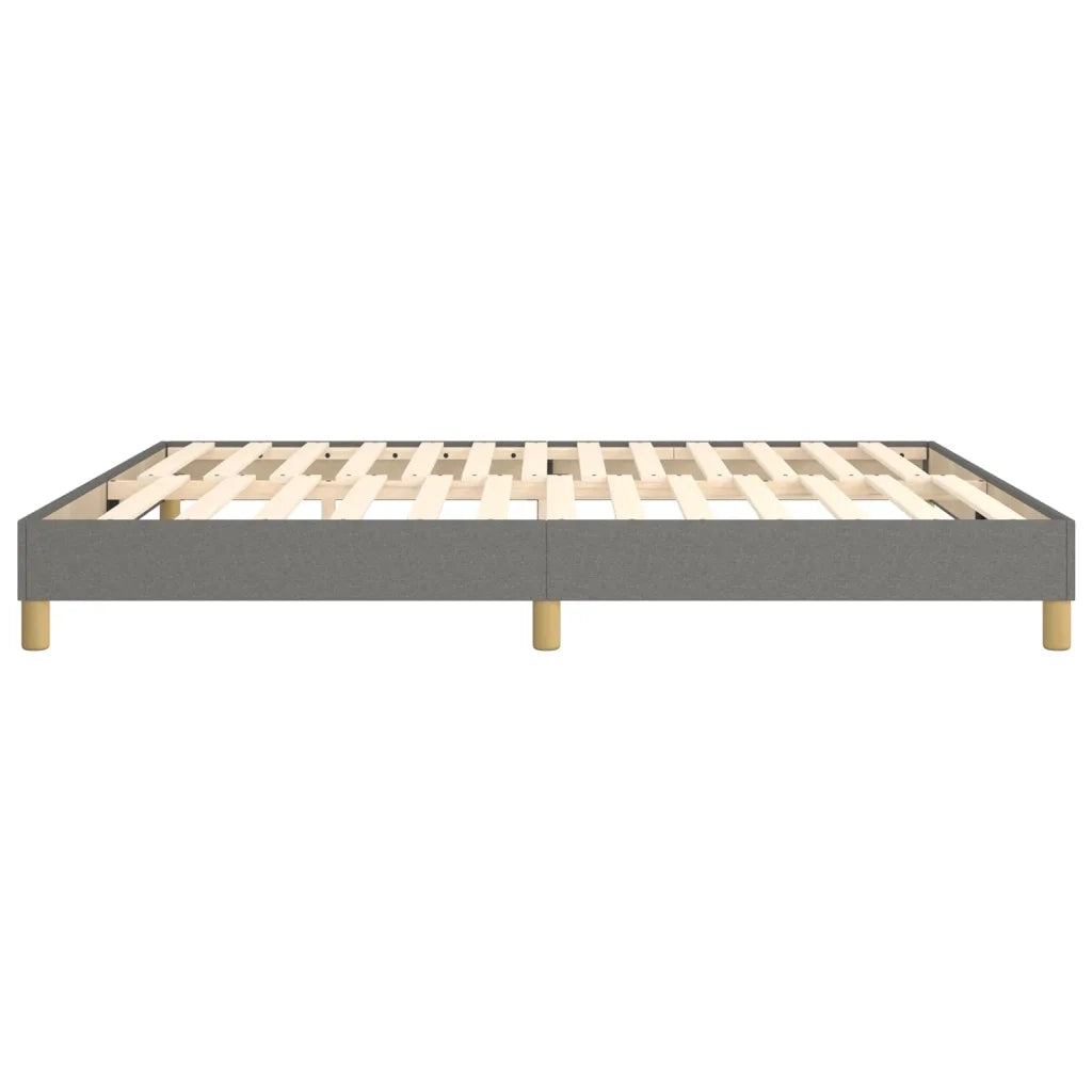 Struttura Letto a Rete a Molle-Giroletto Grigio Scuro 160x200 cm Tessuto 439938
