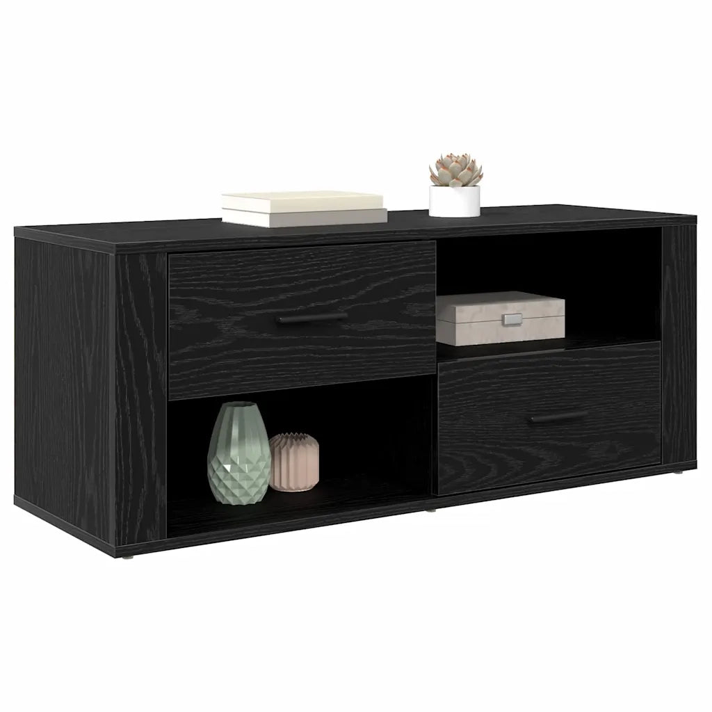Mobile TV Rovere Nero 100 x 35 x 40 cm Legno multistrato 881014