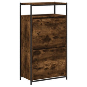 Scarpiera mobiletto portascarpe mobile per ingresso/corridoio/soggiorno 60 x 34 x 112 cm legno ingegnerizzato marrone 02_0021571