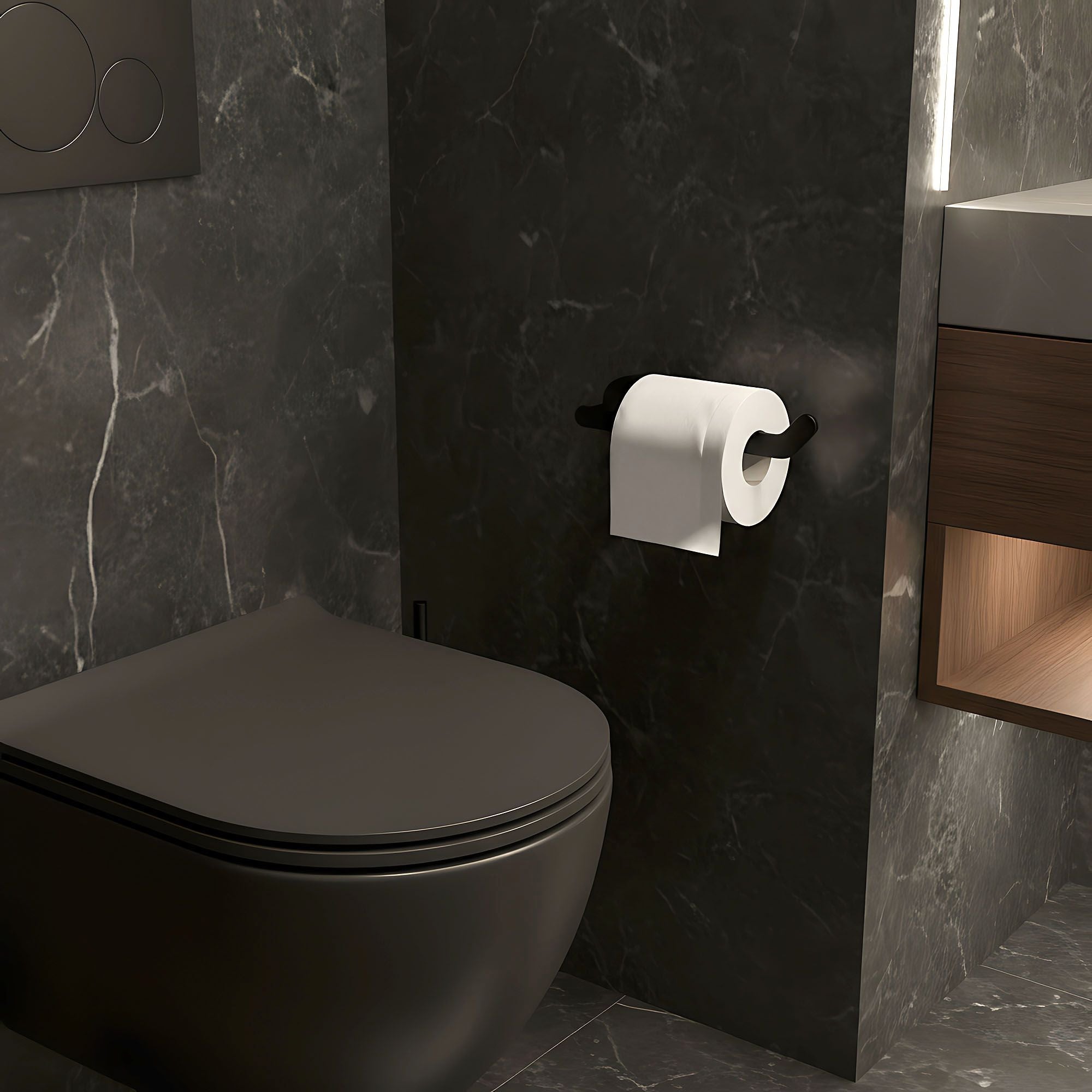 Porta Carta Igienica 109 Til Black