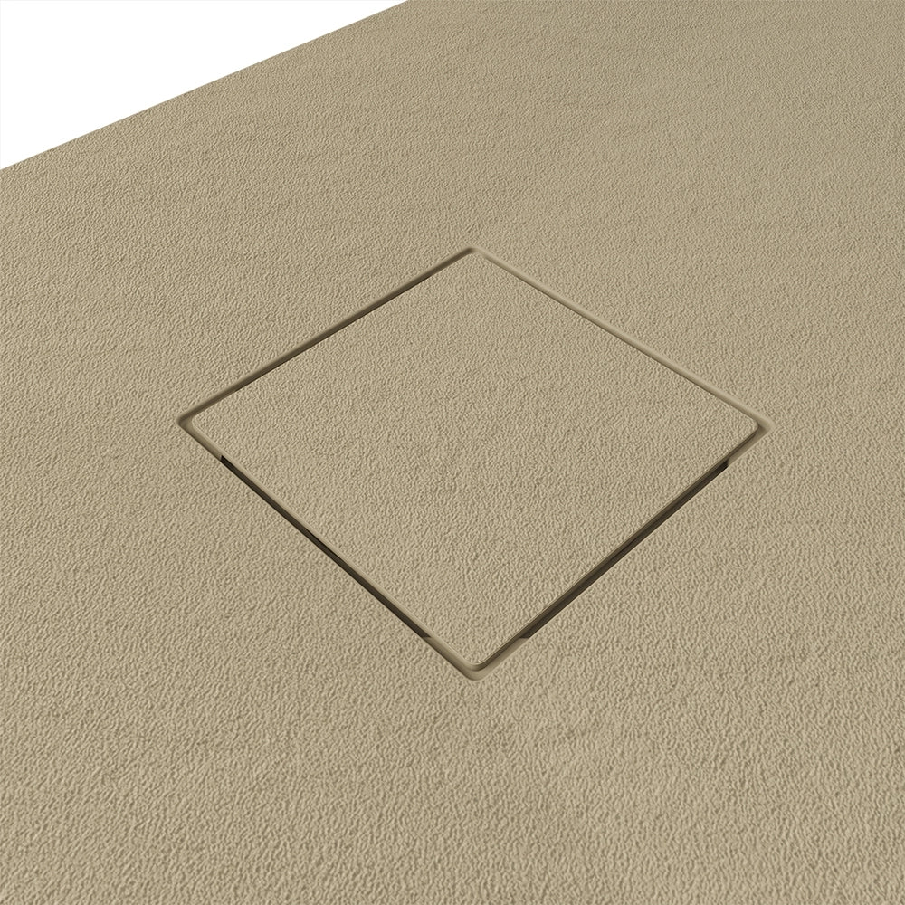 Piatto doccia 80x80 cm semicircolare colore marrone effetto pietra | Samos