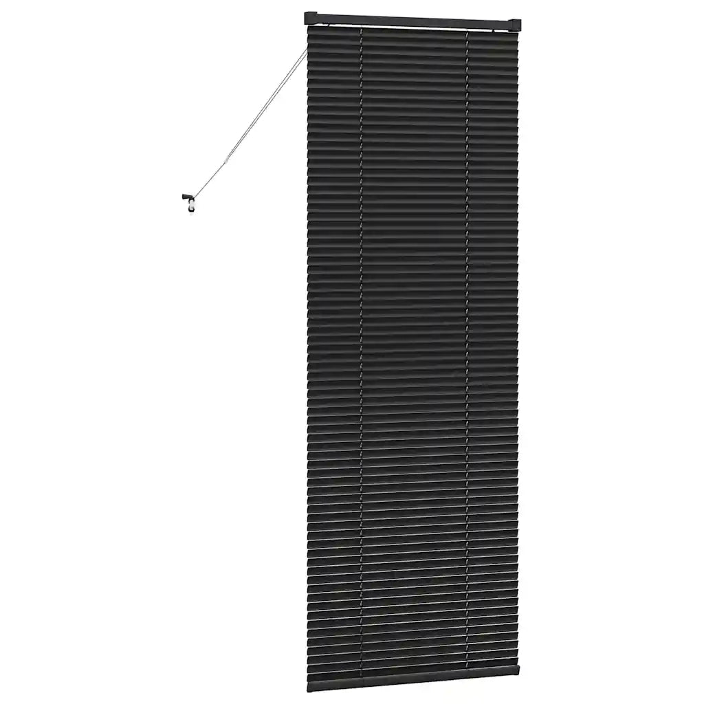 Tendaggi a Veneziana | Tenda a lamelle Nero 175 x 60 cm Alluminio
