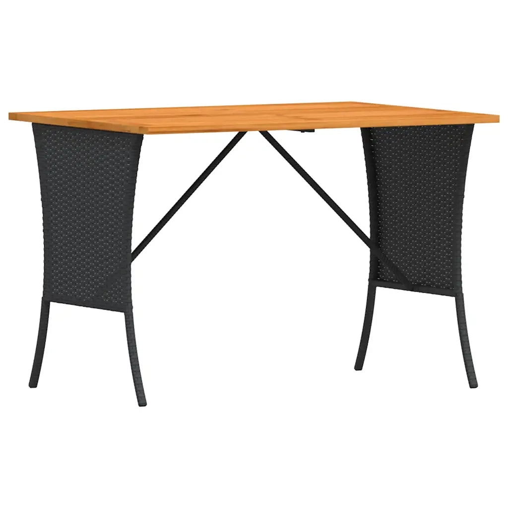 vidaXL Set da Pranzo da Giardino 3 pz con Cuscini Nero in Polyrattan