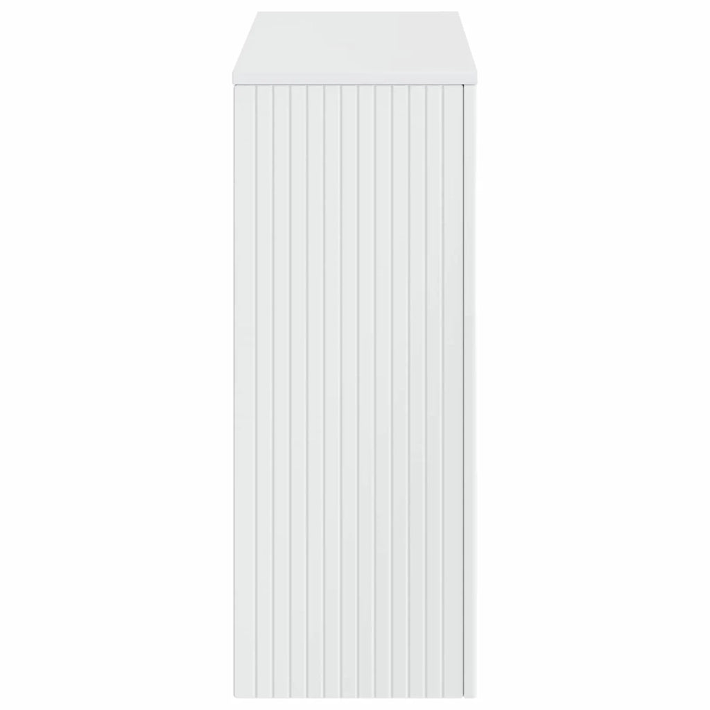 Tavolo consolle Rigato Bianco Lucido 101 x 29 x 74 cm